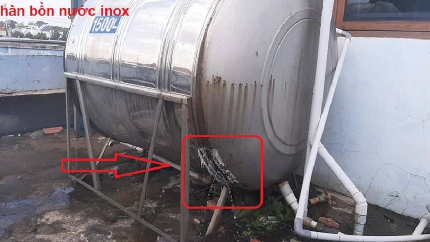 Hàn bồn nước inox