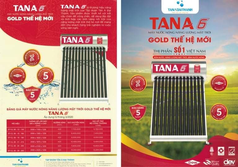 máy nước nóng năng lượng mặt trời Đại Thành